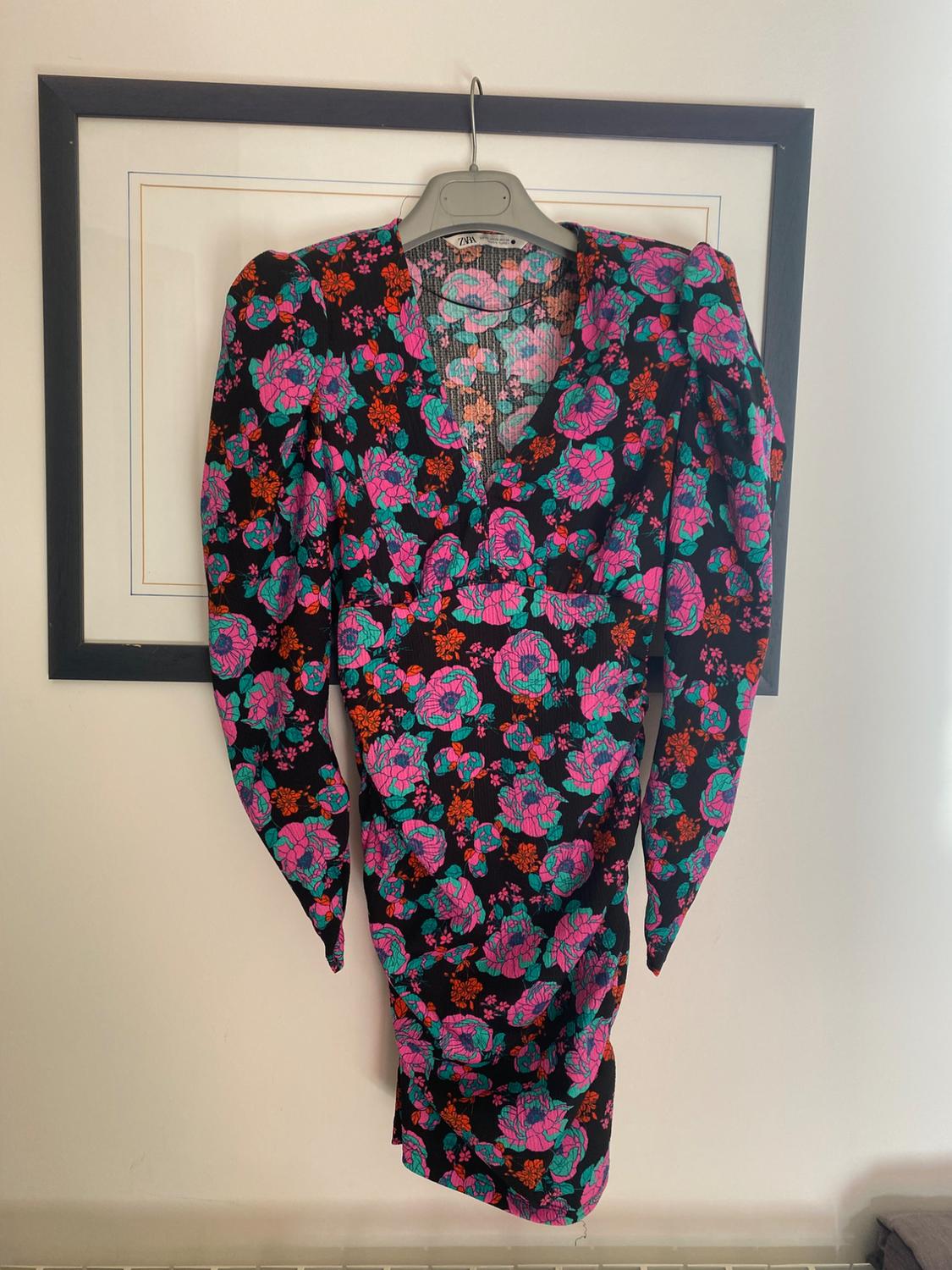 FLORAL PRINT DRAPED DRESS - Image 4