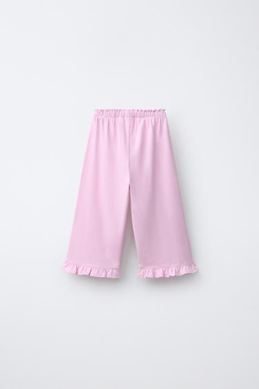 JUPE-CULOTTE À VOLANTS - Mauve pastel de Zara - Image 1