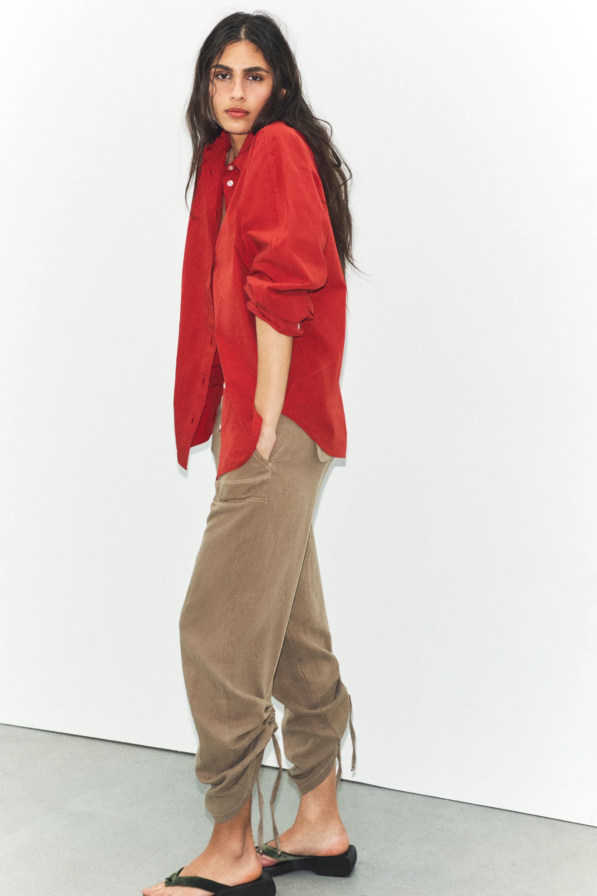 CHEMISE OVERSIZE EN POPELINE LAVÉE