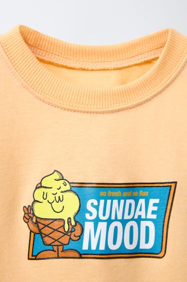 ICE CREAM PRINT T-SHIRT - Light orange by Zara - Image 2