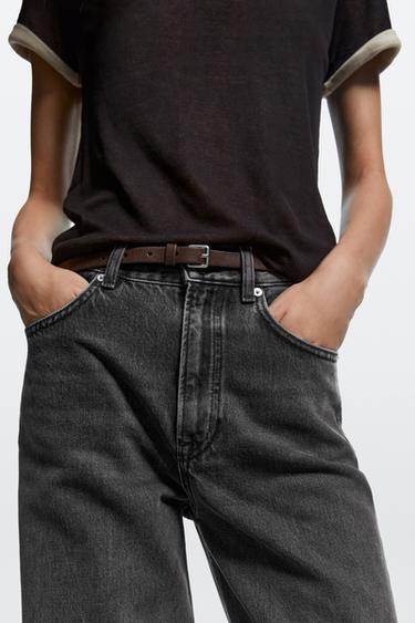 High-waist wide-leg jeans — Gray 2