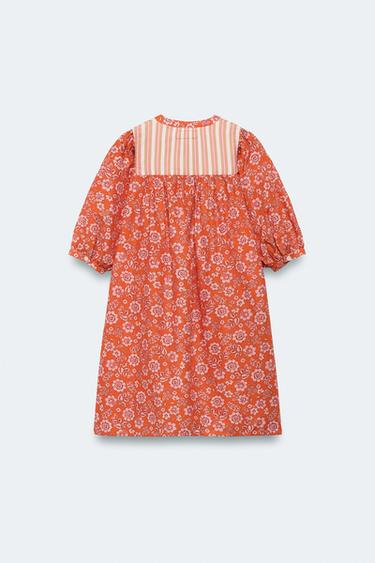 2-14 YEARS / LIMITED EDITION FLORAL KAFTAN DRESS - Orange by Zara - Image 1