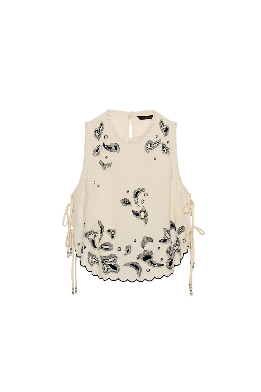 EMBROIDERED BEADED TOP - image 3