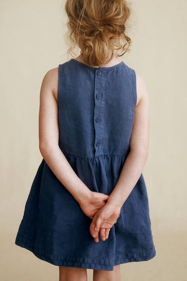 100% LINEN DRESS CREATED BY CARAMEL LONDON X ZARA - Bluish by Zara - Image 5