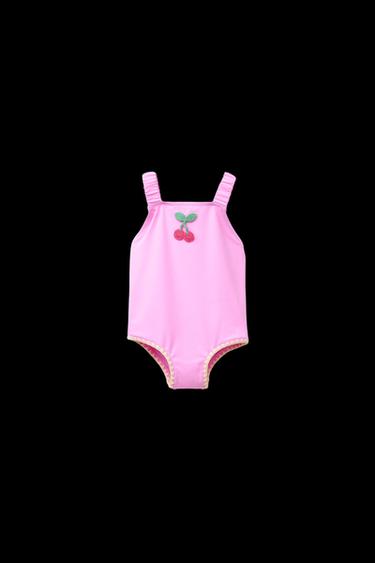 2-6 JAHRE/ BADEANZUG MIT KIRSCHHÄKELOPTIK - Rosa von Zara - Bild 0