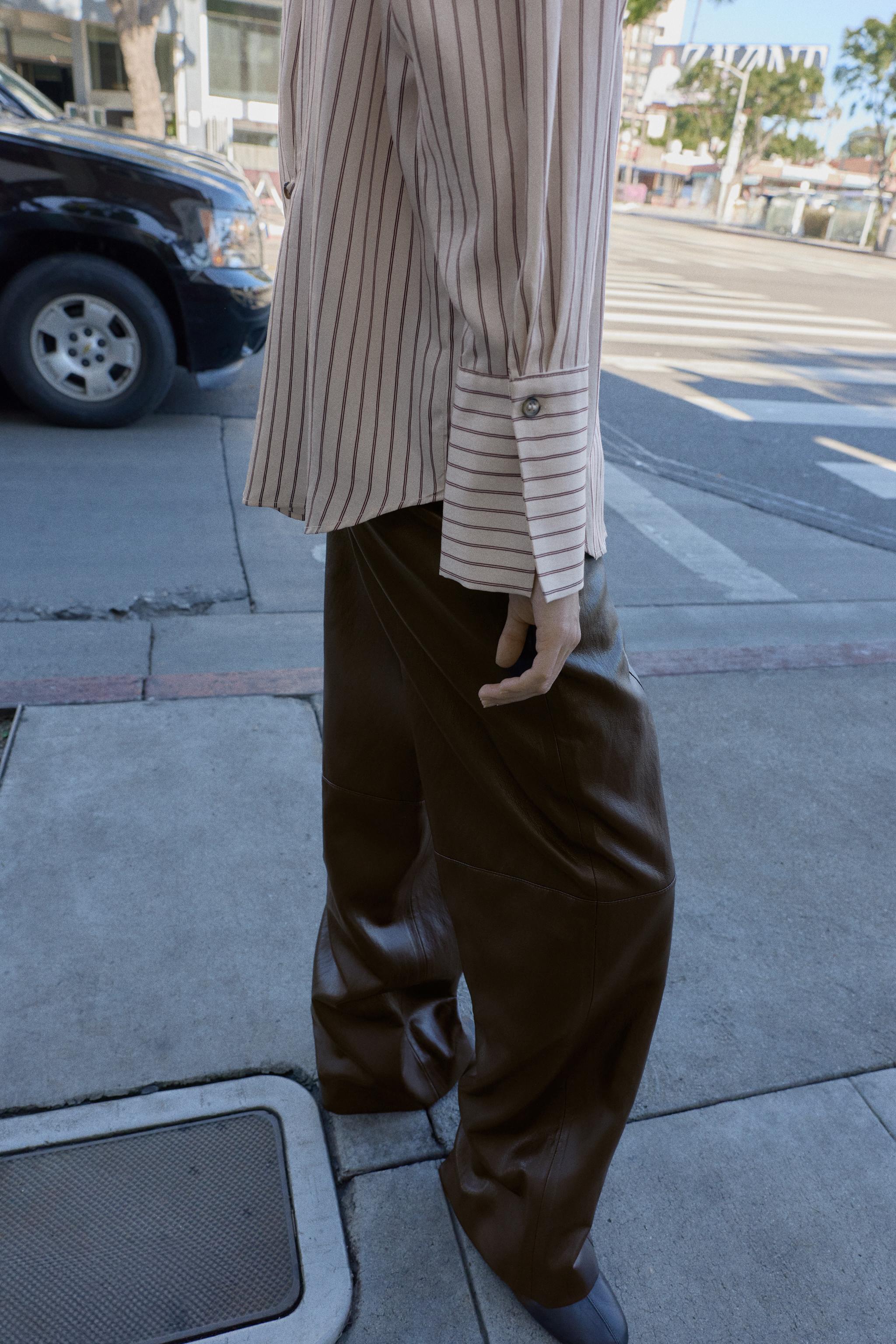 STRIPED SHIRT WITH WIDE CUFFS