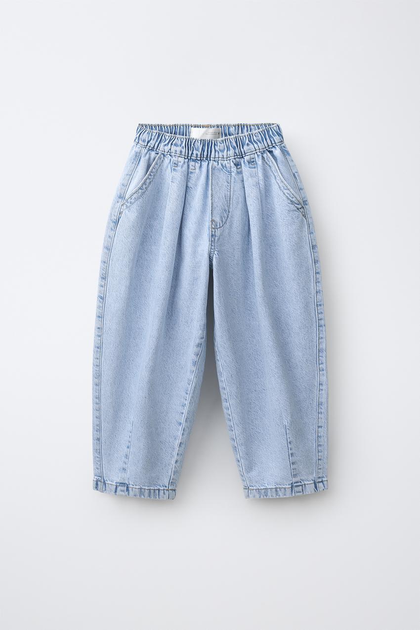 ウエストゴム バルーンデニムパンツ - ブルー | ZARA Japan / 日本