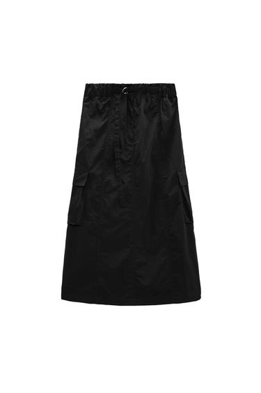 NYLON CARGO SKIRT