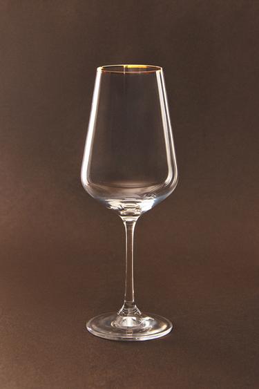 BOHEMIA CRYSTAL GLASS WITH GOLD RIM - Gold by Zara - Image 3