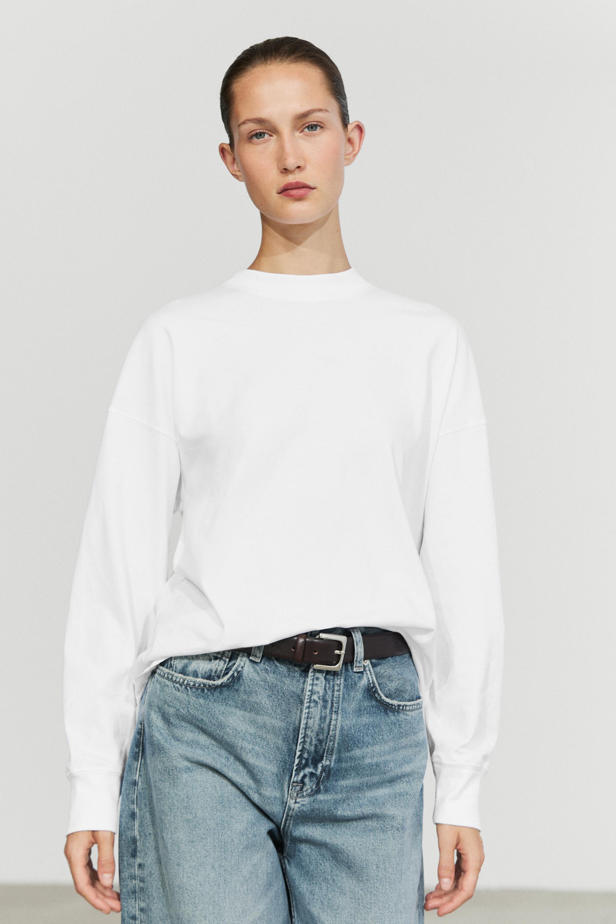 T-shirt manches longues col rond