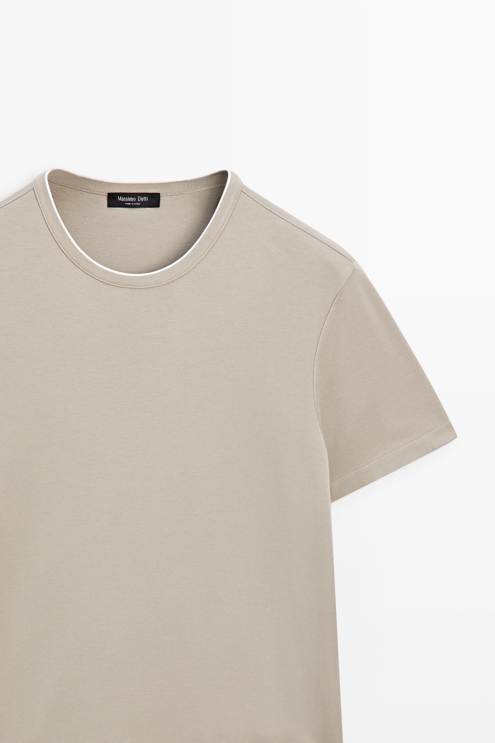 Contrast neck detail T-shirt
