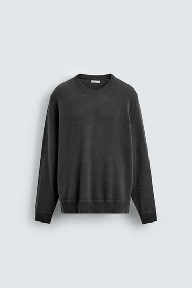 WOOL - CASHMERE SWEATER - Taupe grey by Zara