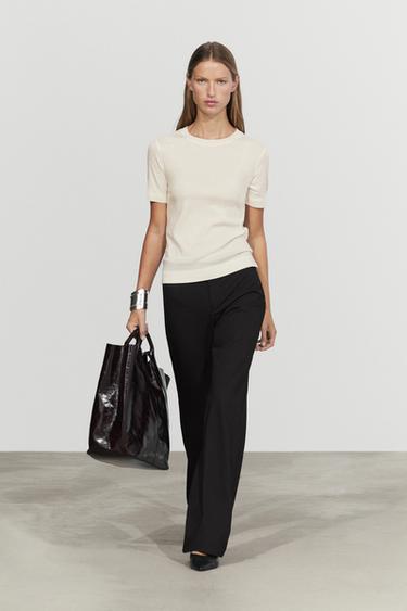 Pantalon straight technique - Noir de Zara - Image 0