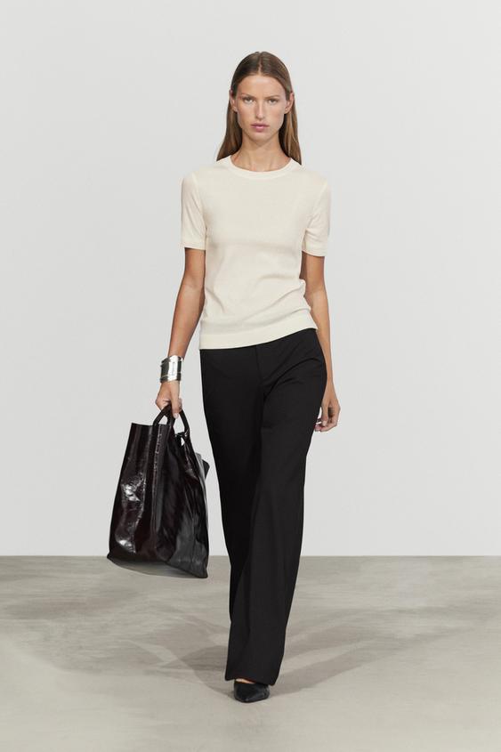 Pantalón straight fit técnico - Negro de Zara - Imagen 0
