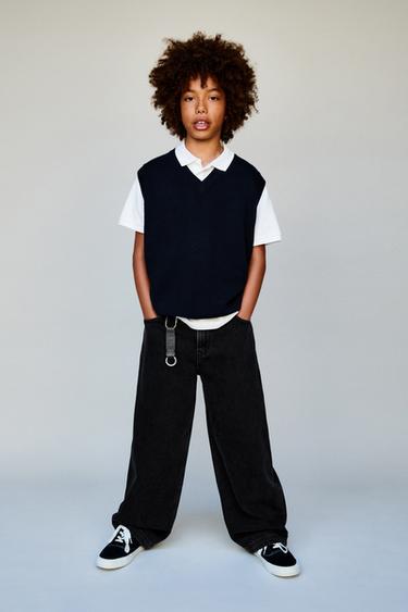 RELAXED BAGGY JEANS - Black by Zara