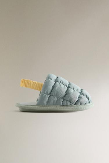 CHILDREN'S QUILTED MULE SLIPPERS - Two-tone by Zara