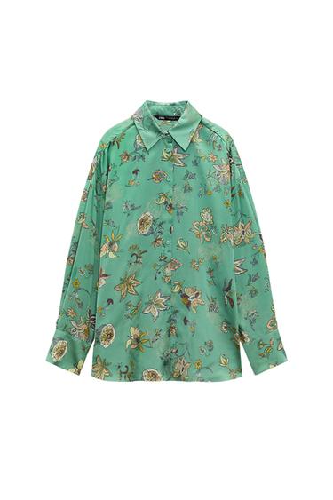 OVERSIZED FLORAL PRINT SHIRT