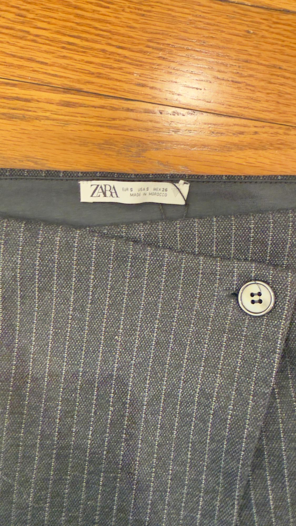 WRAP FRONT STRIPED MINI SKIRT - Image 2