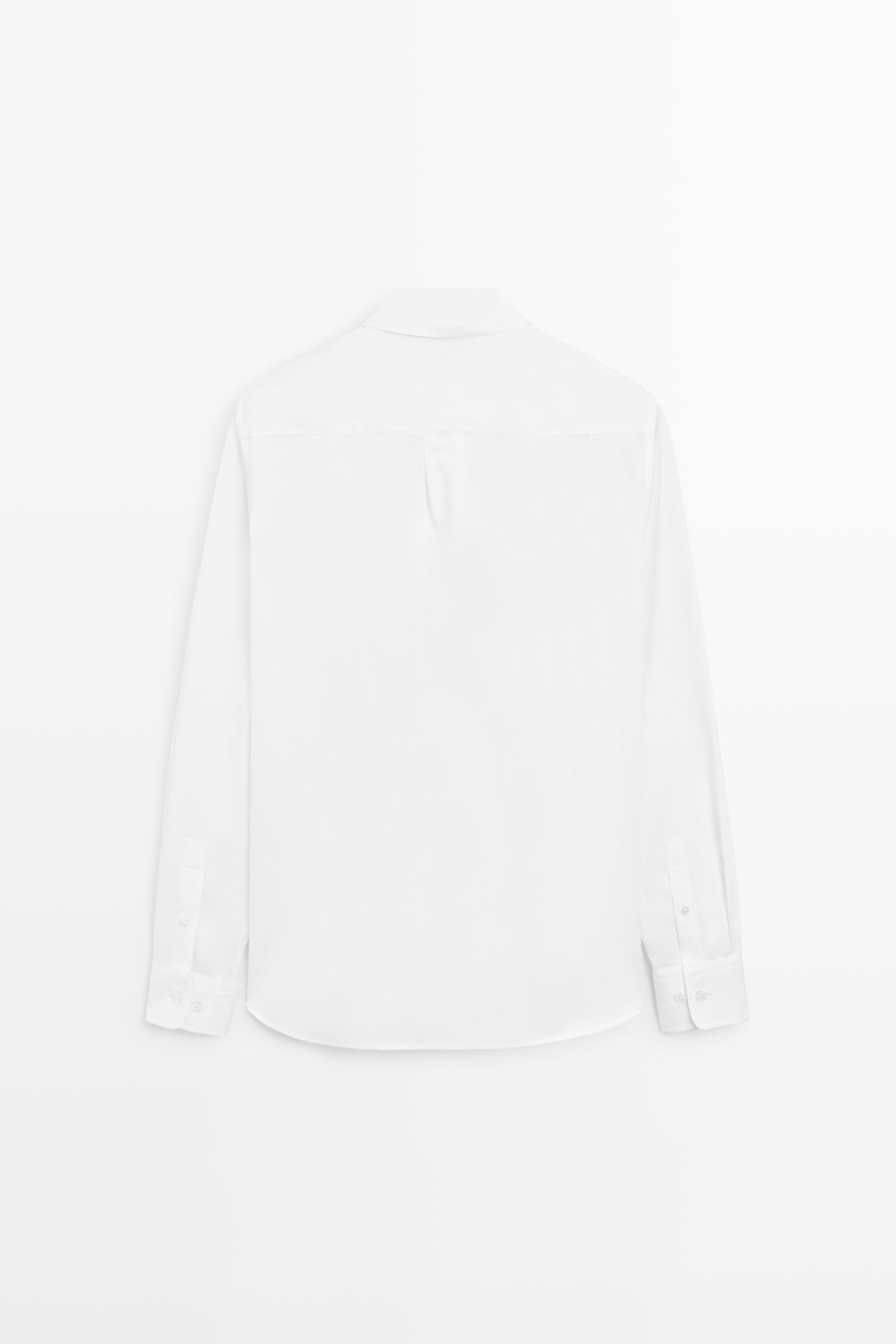 100% cotton regular fit poplin shirt