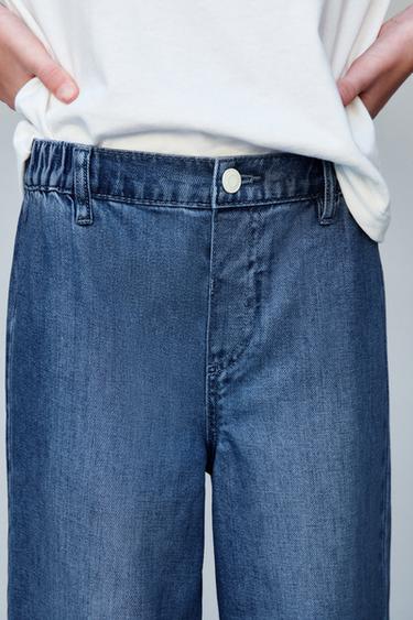 JEANS WIDE LEG - Azul de Zara