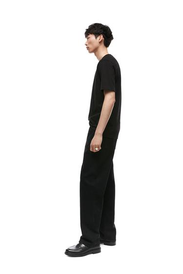 Zara 重磅短袖 T 恤 - 黑色