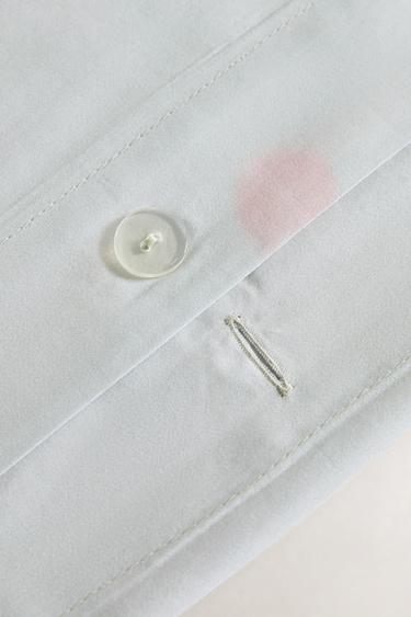 Zara FLORAL DUVET COVER AND PILLOWCASE SET - 湖綠色