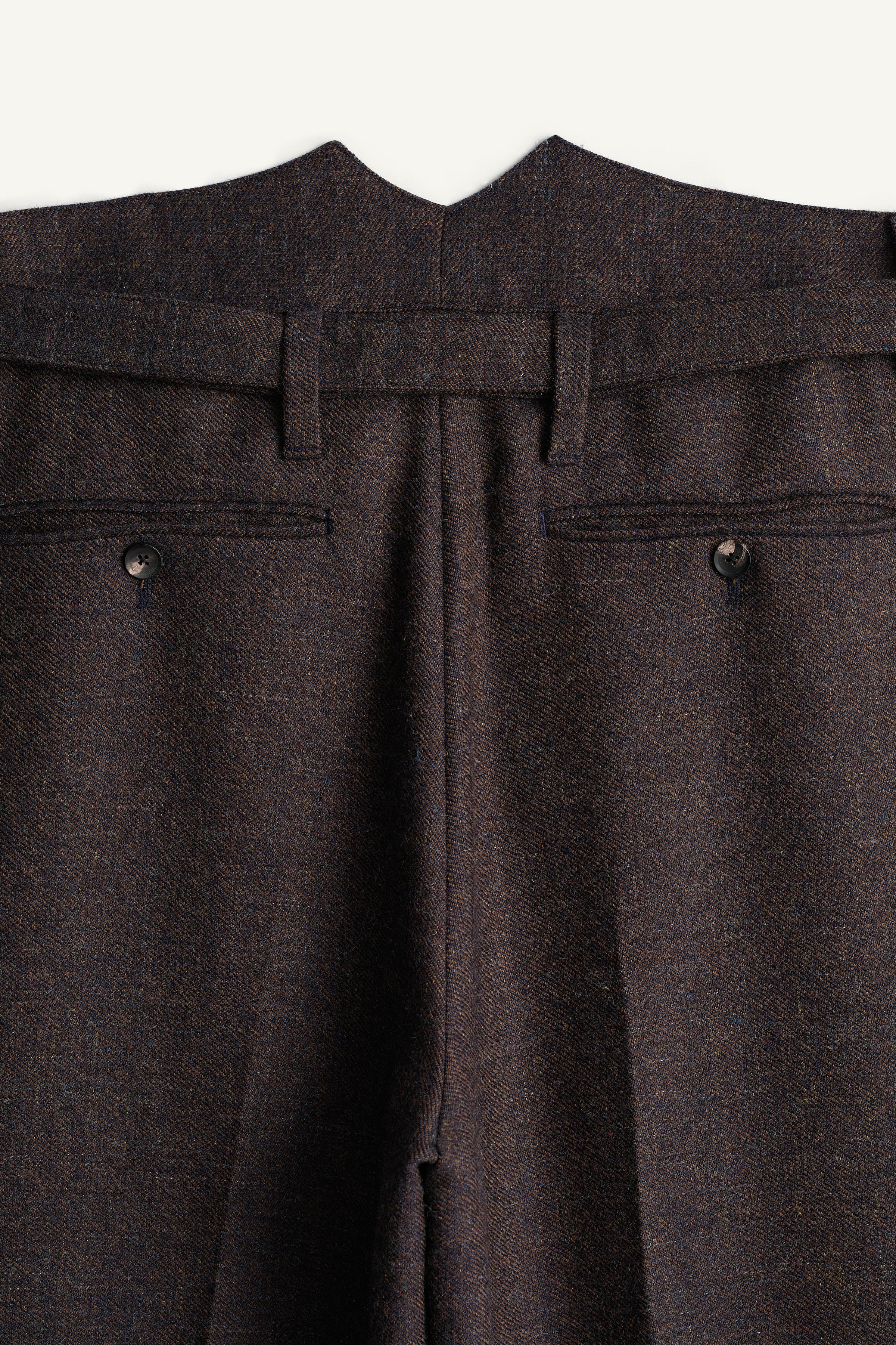 PANTALON CEINTURE COSTUME STRUCTURE MÉLANGE LAINE
