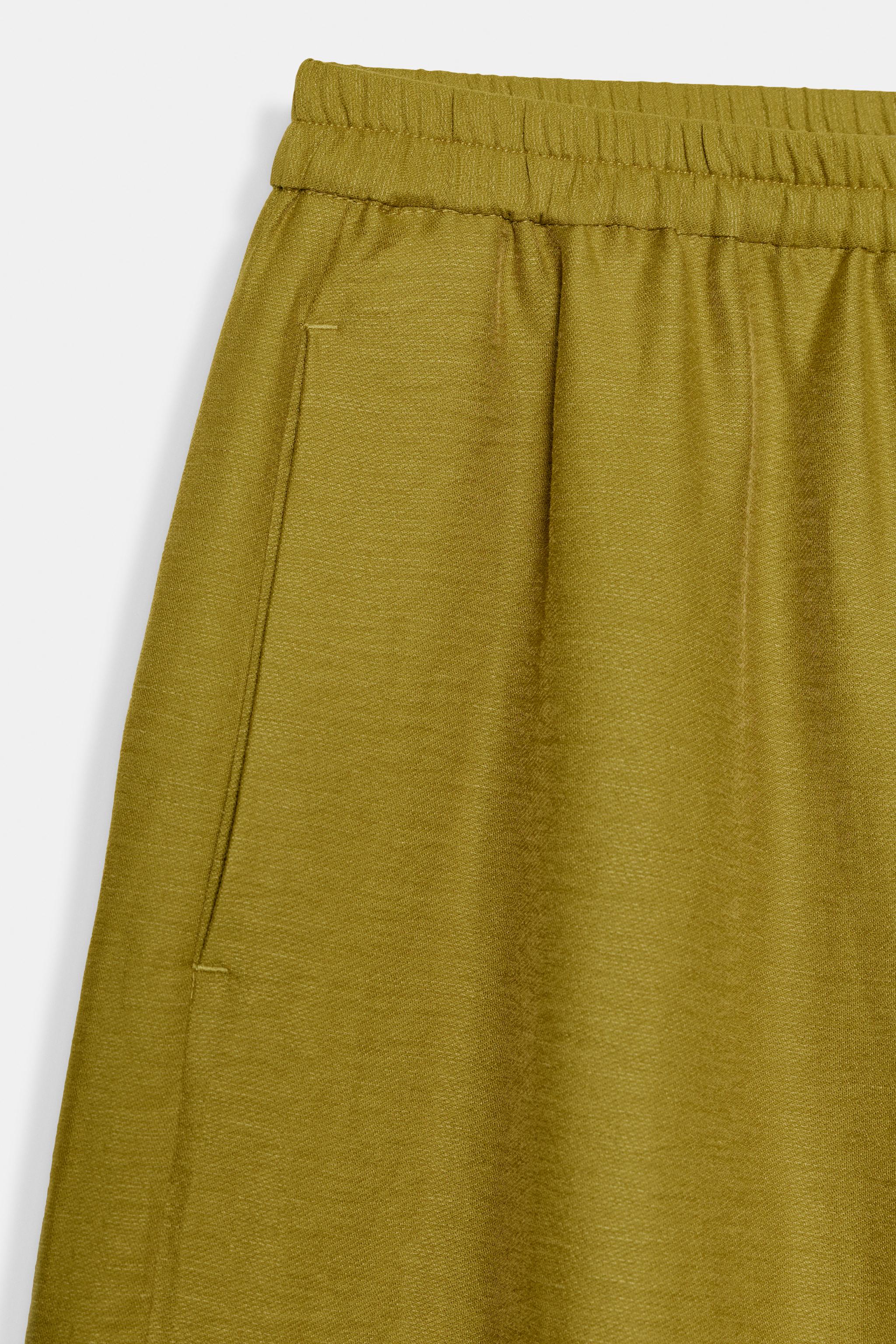 PANTALON BARREL AVEC LIN