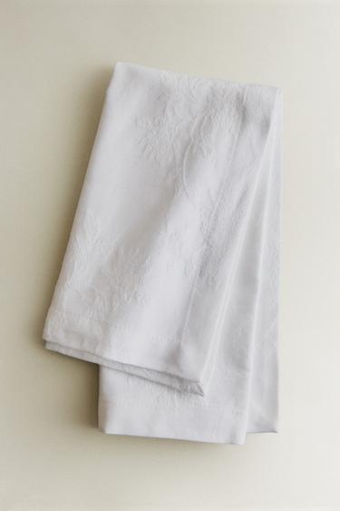 PACK OF COTTON JACQUARD NAPKINS (PACK OF 2) - White by Zara