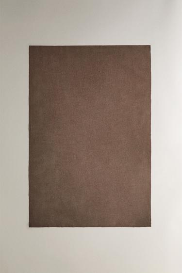 XXL WOOL THROW - Brown by Zara