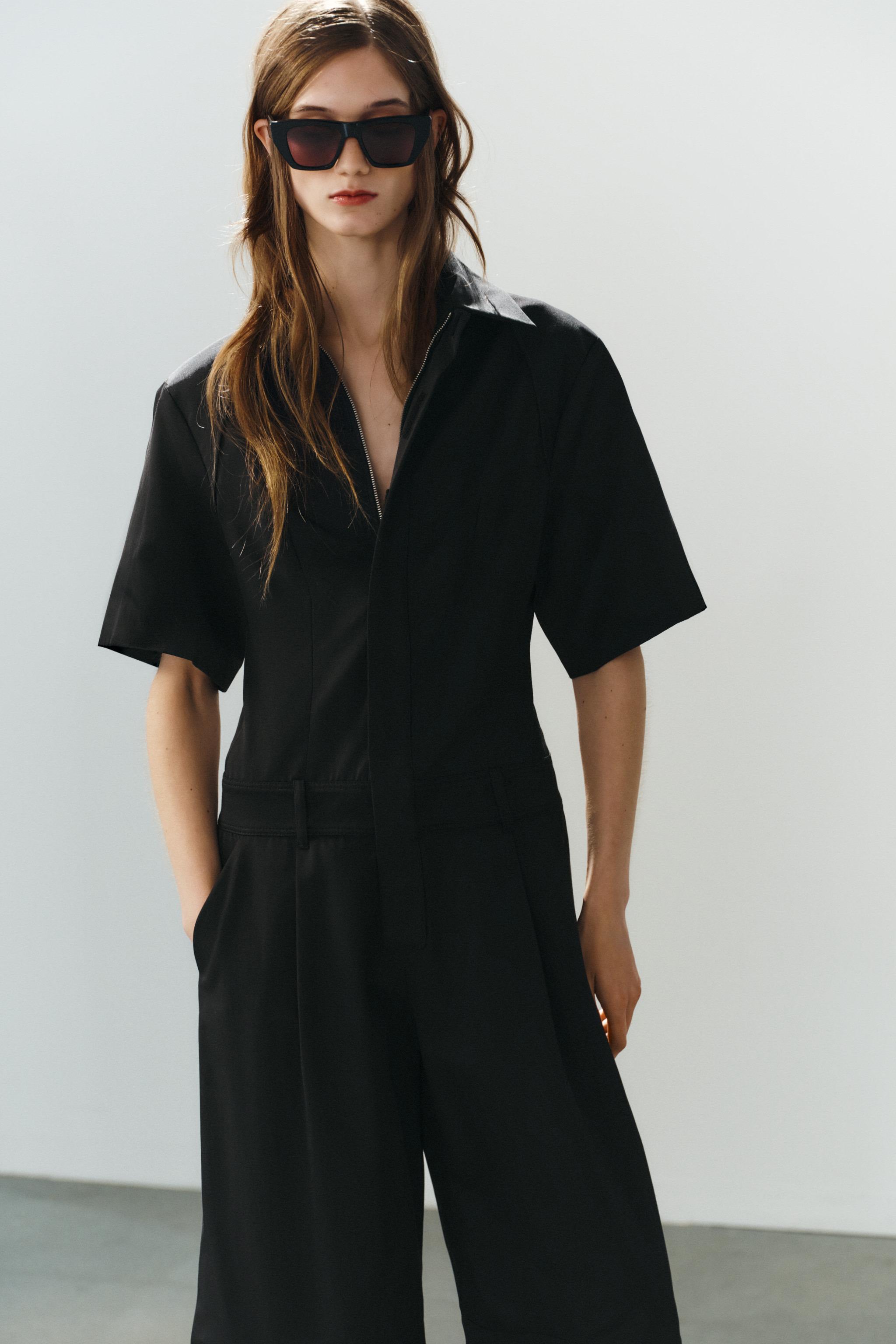 Женские комбинезоны Zara GABARDINE JUMPSUIT — фото 2