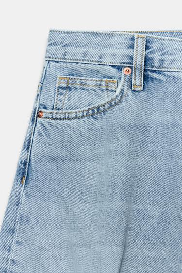 ZW COLLECTION HIGH-WAIST TAPERED JEANS - Light blue by Zara - Image 5