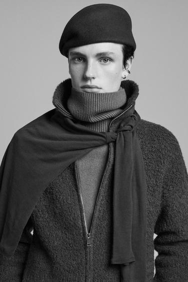 BONNET CASQUETTE 100% LAINE - Marron de Zara - Image 3