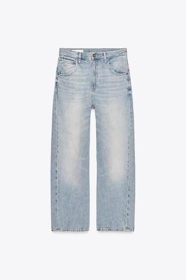TRF OVERSIZED SHIFTED SEAM MID-WAIST JEANS - Blue by Zara - Image 6