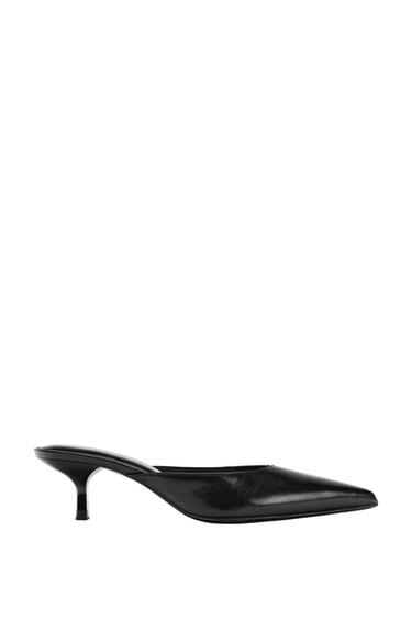 Zara 露跟穆勒鞋 - 黑色