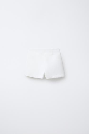 JUPE-SHORT UNIE - Blanc de Zara - Image 1