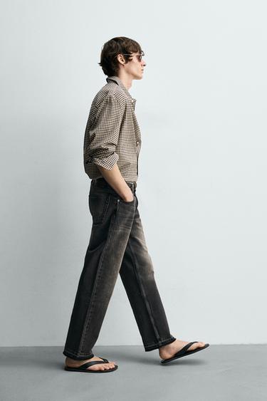 STRAIGHT-LEG JEANS - Charcoal by Zara - Image 5
