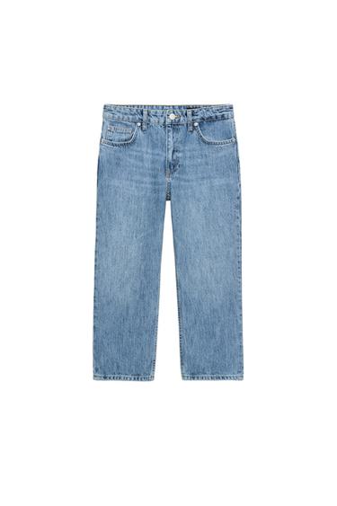 Zara ZW COLLECTION MID-RISE CAPRI JEANS - Blue