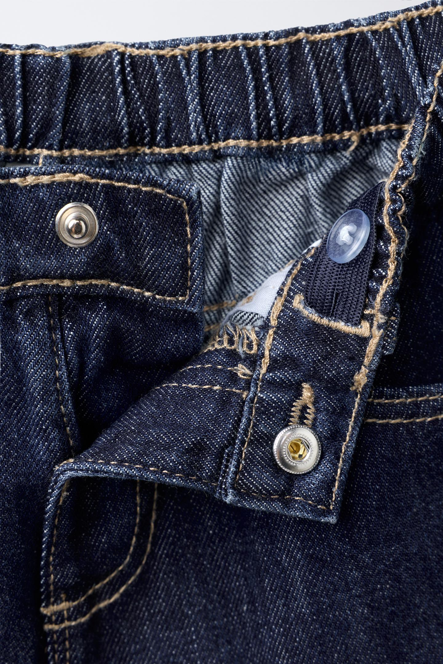 Детские джинсы Zara Fruit OF the Loom™ Baggy, цвет: Синий — фото 3