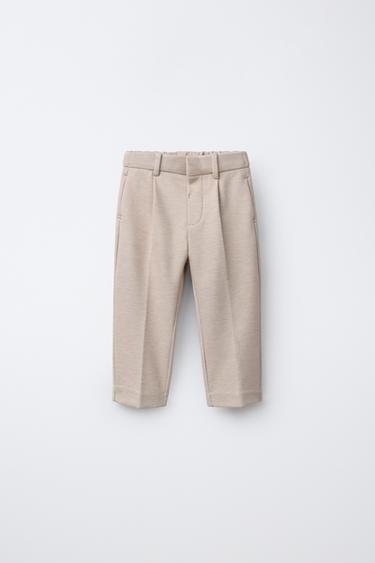 PANTALLONA KOSTUMI COMFORT - Bezhë e hapur nga Zara