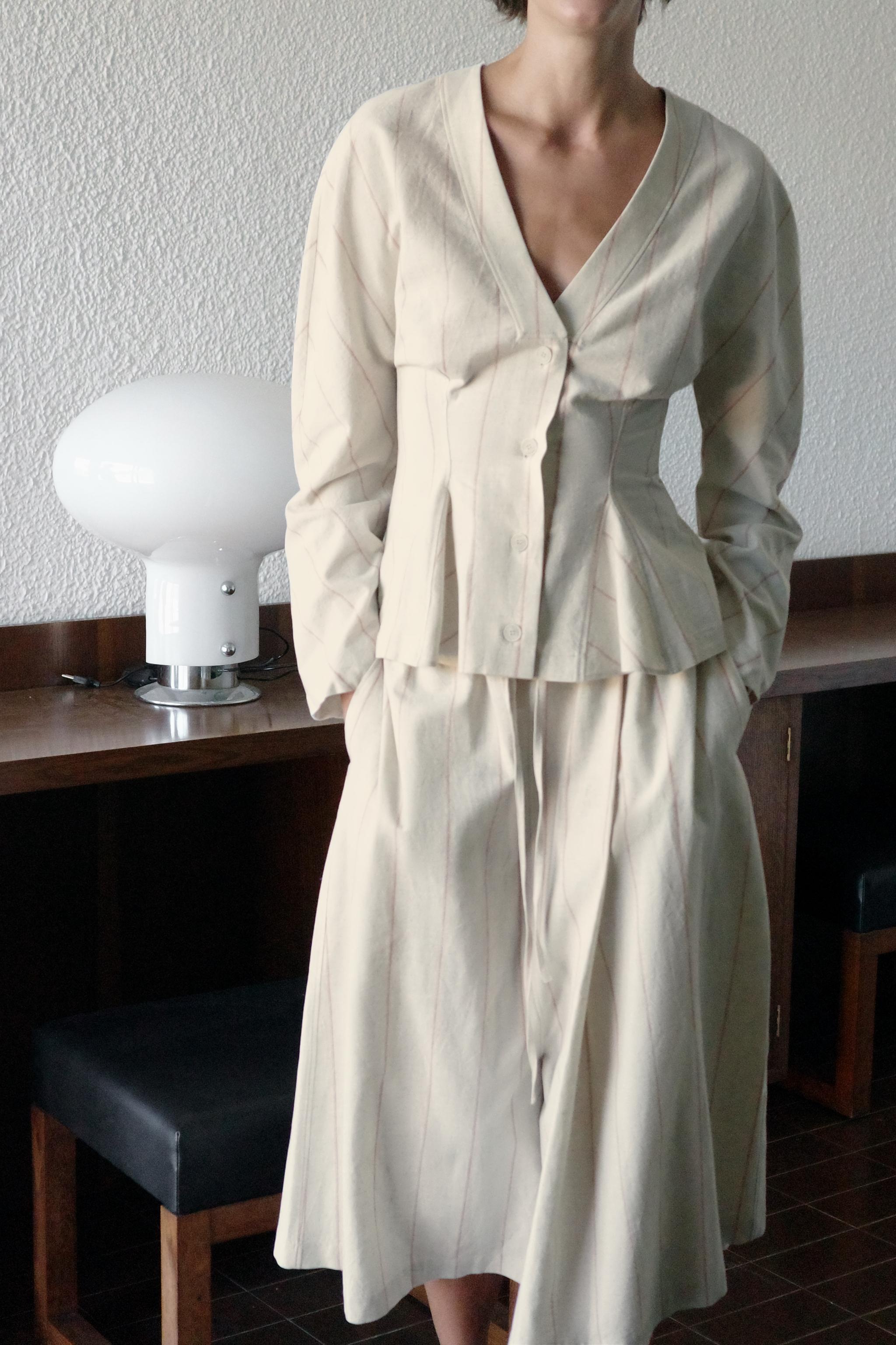 Женские брюки Zara STRIPED LINEN CULOTTE PANTS — фото 5