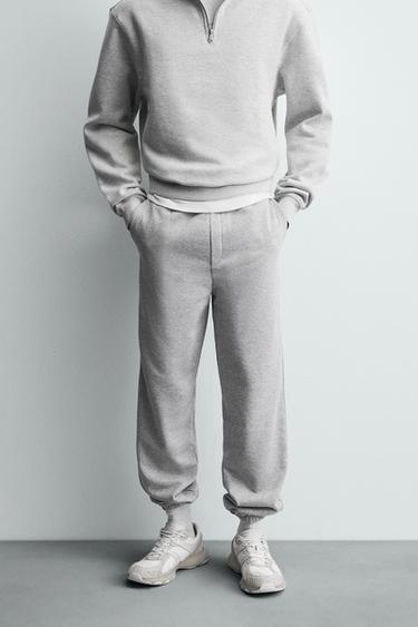 BASIC REGULAR FIT JOGGERS - Grey marl by Zara
