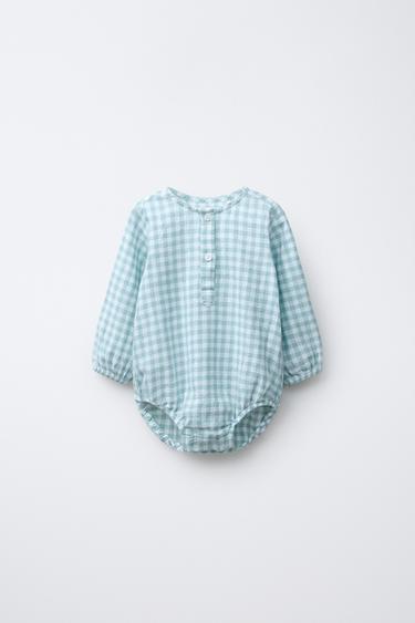 BODY CUADRO VICHY - Verde agua de Zara