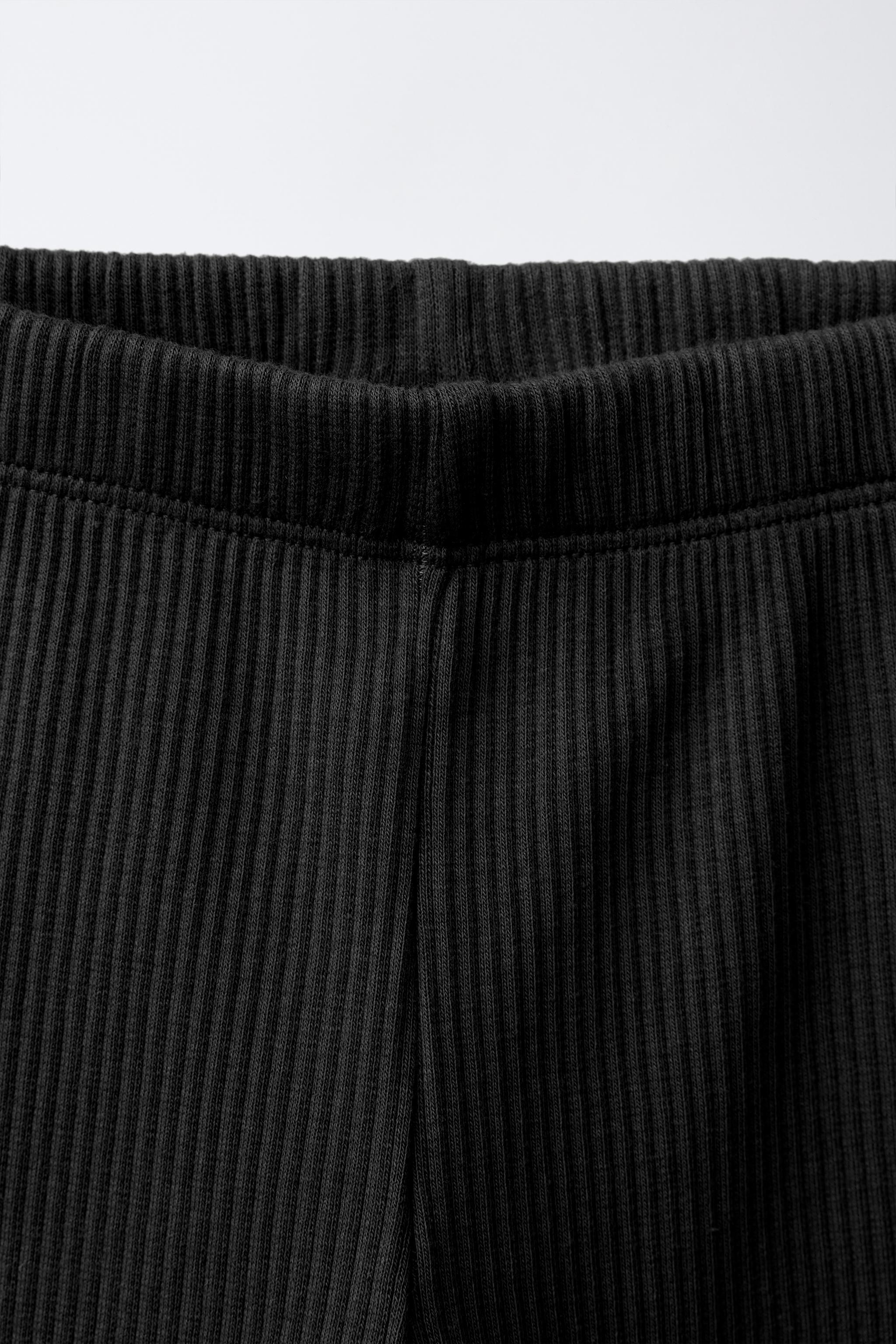 SOLID RIBBED LEGGINGS