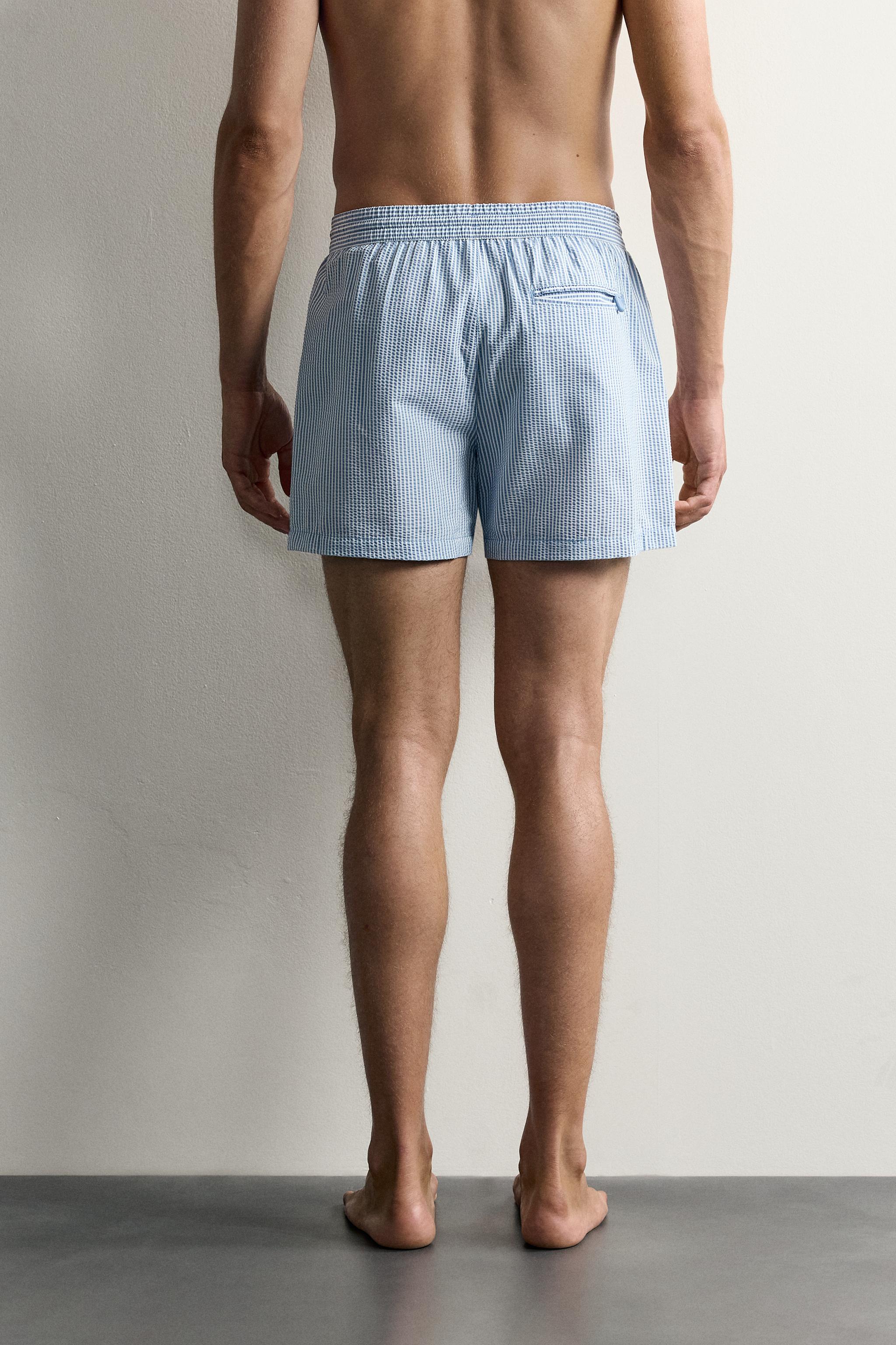MAILLOT DE BAIN MI-LONG EN SEERSUCKER