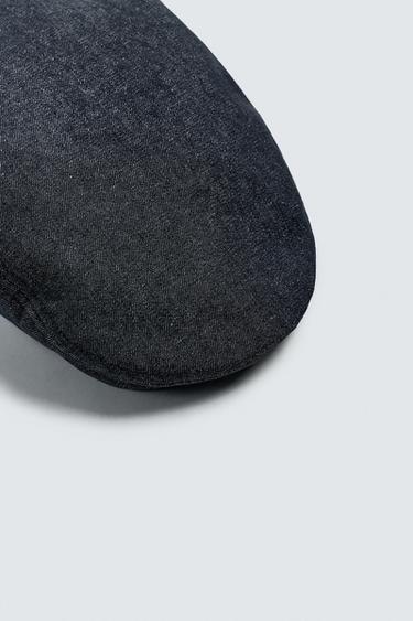 BÉRET EN JEAN ET EN COTON - Bleu de Zara - Image 1