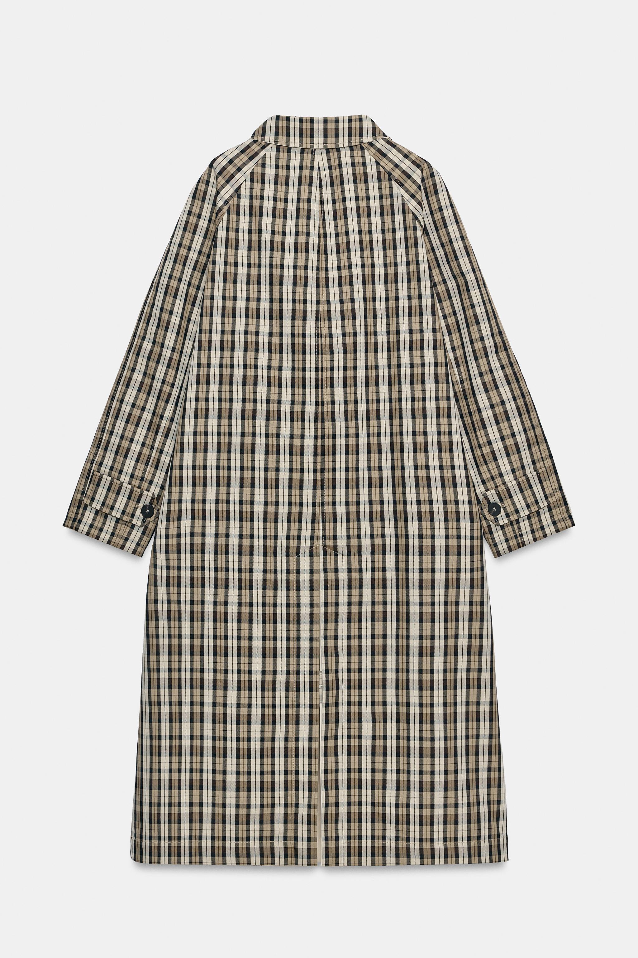 REVERSIBLE PLAID TRENCH COAT ZW COLLECTION