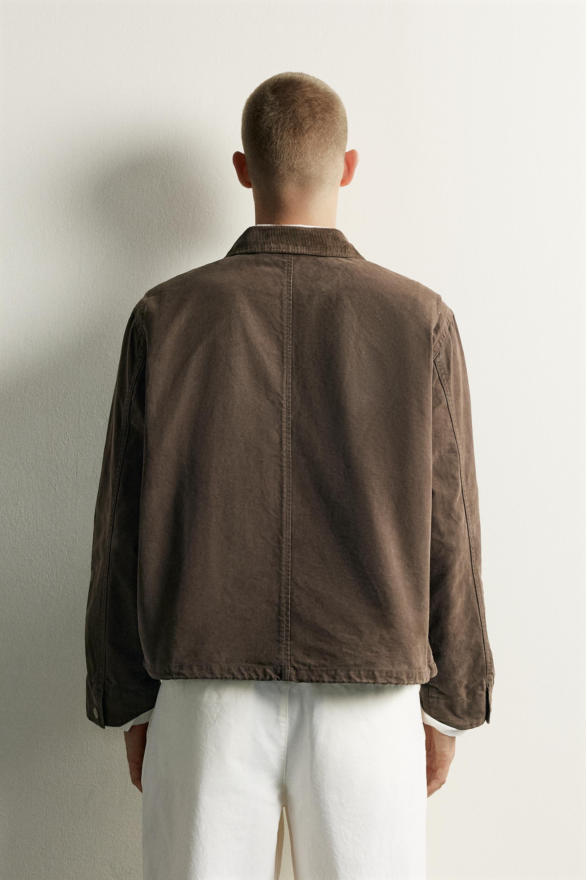 BLOUSON POCHES COL VELOURS