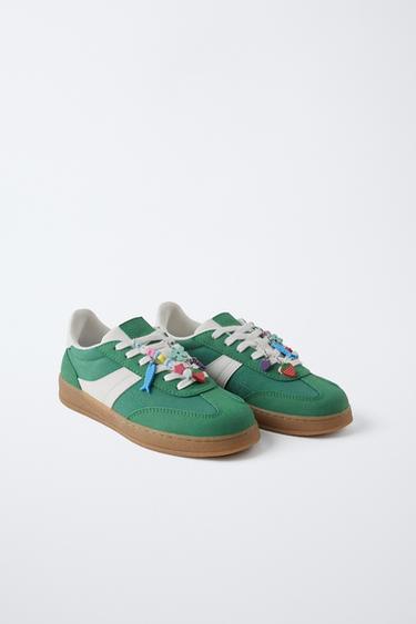 SNEAKERS WITH CHARMS - Green by Zara - Image 1