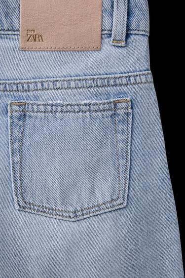 GERADE GESCHNITTENE DENIM-BERMUDAS - Hellblau von Zara